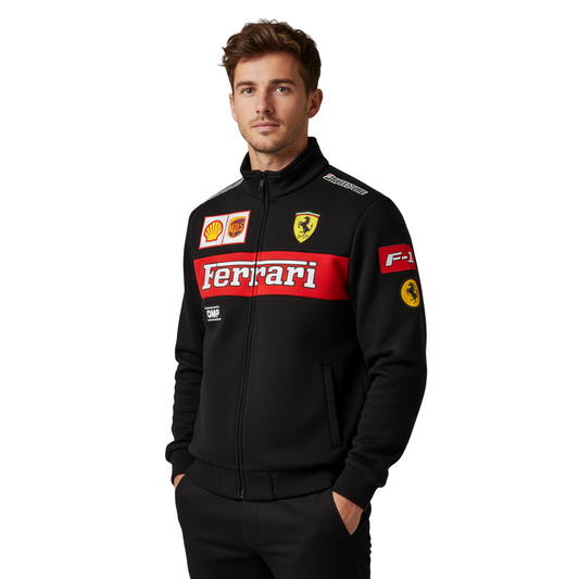 F*RRARI F1 VINTAGE RACING JACKET - BLACK EDITION