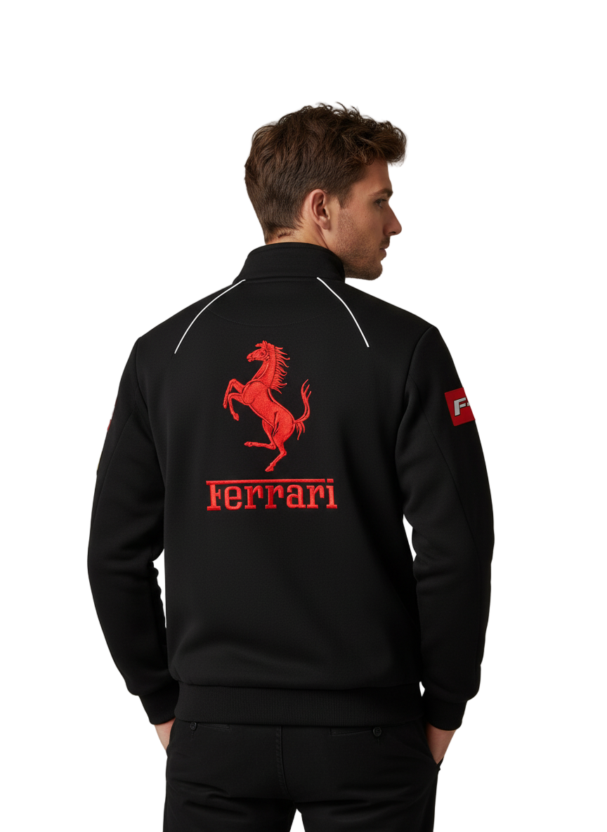 F*RRARI F1 VINTAGE RACING JACKET - BLACK EDITION
