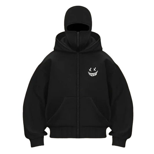 Ferozze™ Balaclava Hoodie — X-Smile Zip Edition
