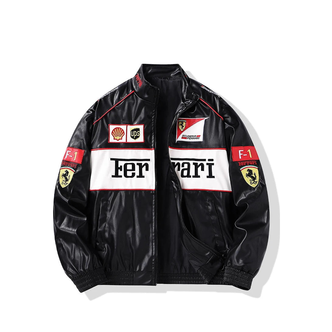 F*RRARI F1 VINTAGE LEATHER JACKET - LIMITED EDITION