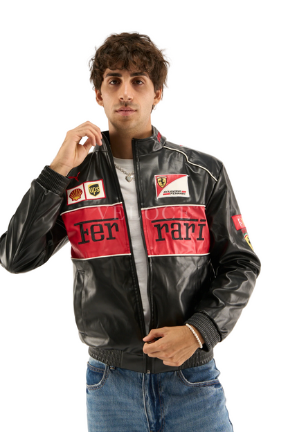 F*RRARI F1 VINTAGE LEATHER JACKET - LIMITED EDITION